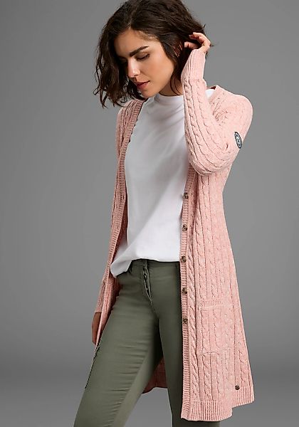 KangaROOS Longstrickjacke mit trendigem Zopfmuster und Taschen günstig online kaufen