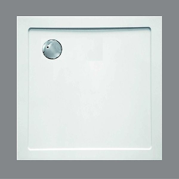 Sanotechnik Duschwanne Extraflach SMC Quadrat 80 cm x 80 cm Weiß günstig online kaufen