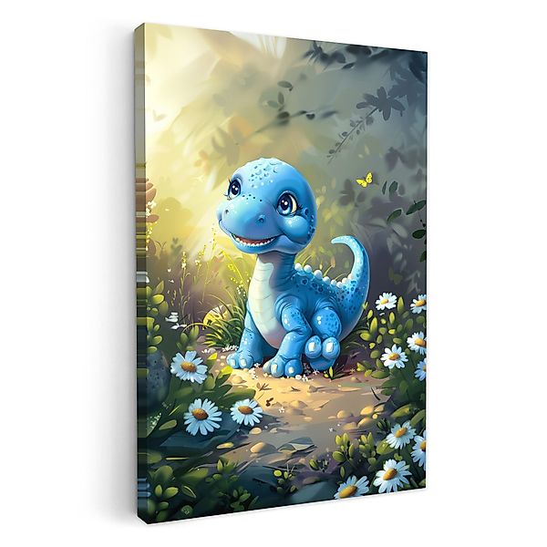 OneMillionCanvasses® Leinwandbild Dino - Blau - günstig online kaufen