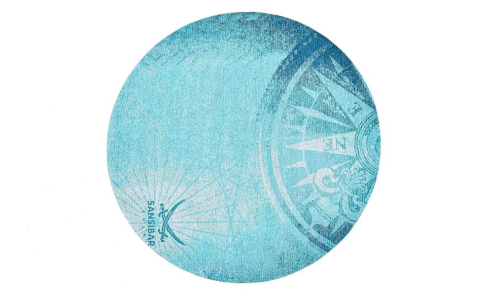 Sansibar Teppich "Keitum 005" rund 3 mm Höhe Flachgewebe, modernes Design, günstig online kaufen