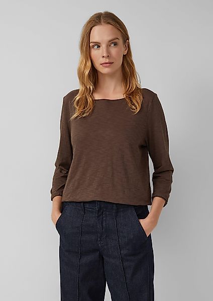 s.Oliver 3/4-Arm-Shirt T-Shirt mit Flammgarnstruktur und günstig online kaufen