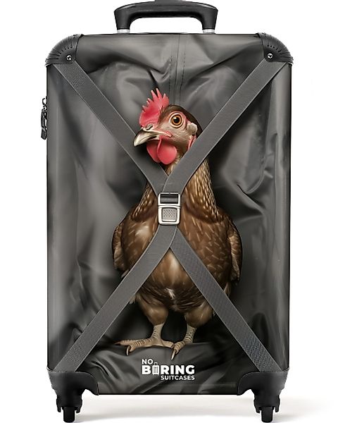 NoBoringSuitcases.com© Hartschalen-Trolley Reisendes Huhn 55x35x20cm, 4 günstig online kaufen