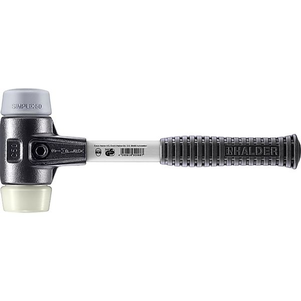 Halder Simplex Schonhammer Ø 50 mm TPE-mid Grau   Nylon mit Verstärktem Tem günstig online kaufen
