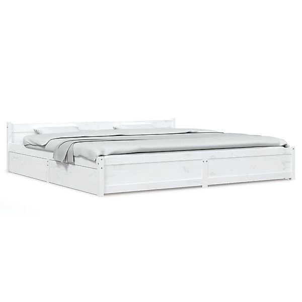 vidaXL Bett mit Schubladen Weiß 180x200 cm 6FT Super King Modell 11119800 günstig online kaufen