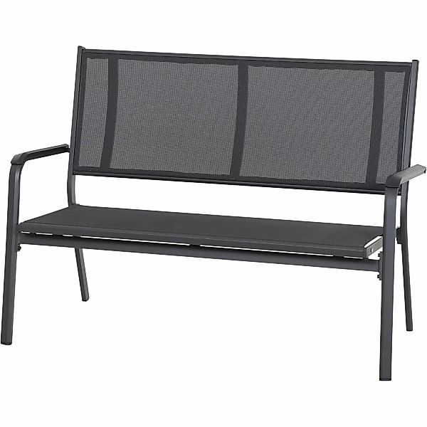 Siena Garden Bank Tesoro 2-Sitzer Alu 68 cm x 138,5 cm x 97 cm Anthrazit Ma günstig online kaufen