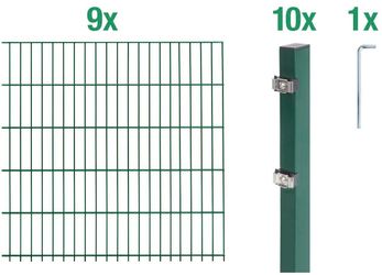 Alberts Doppelstabmattenzaun Grundset, (Set), Höhe: 80-160 günstig online kaufen