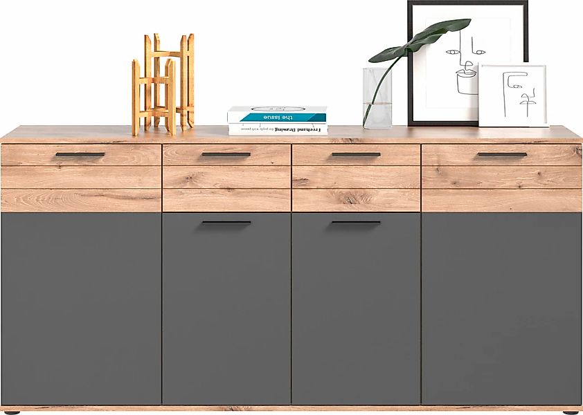 INOSIGN Sideboard "Riga, Breite 180cm, 4 Türen, 2 Schubkästen, 6 Einlegeböd günstig online kaufen