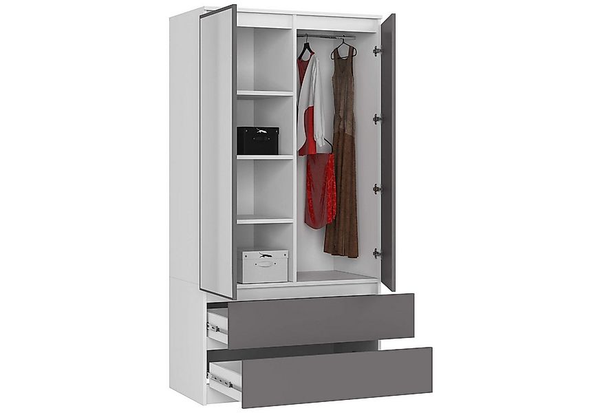 Raumhirsch Furniture Kleiderschrank Moderner Kleiderschrank 2 Türen - Stilv günstig online kaufen