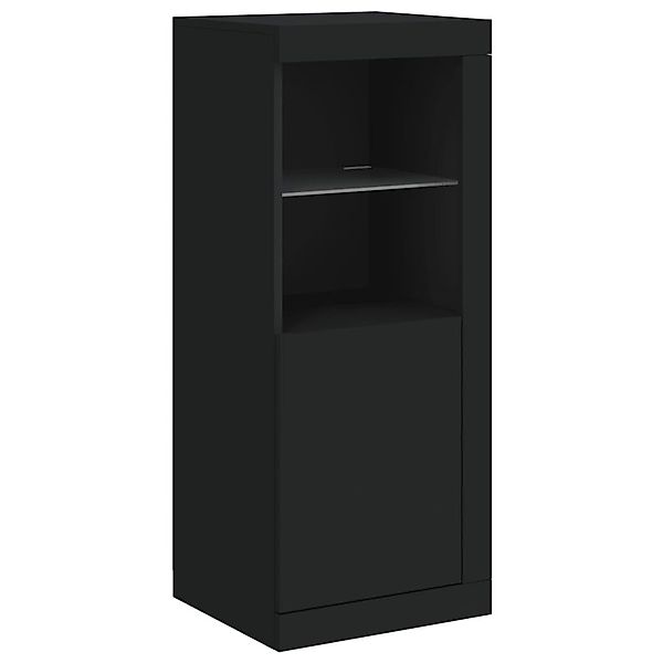 vidaXL Sideboard Sideboard mit LED-Leuchten Schwarz günstig online kaufen
