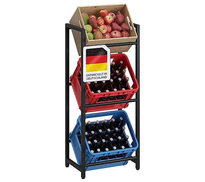 STEELSØN Flaschenregal Mystra in schwarz, Getränkekistenregal aus Stahl für günstig online kaufen