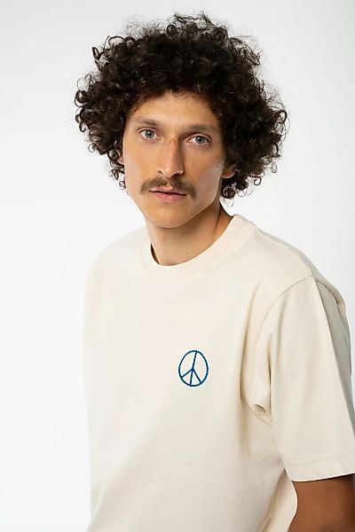 "PEACE" Relaxed Fit T-Shirt aus Bio Baumwolle günstig online kaufen