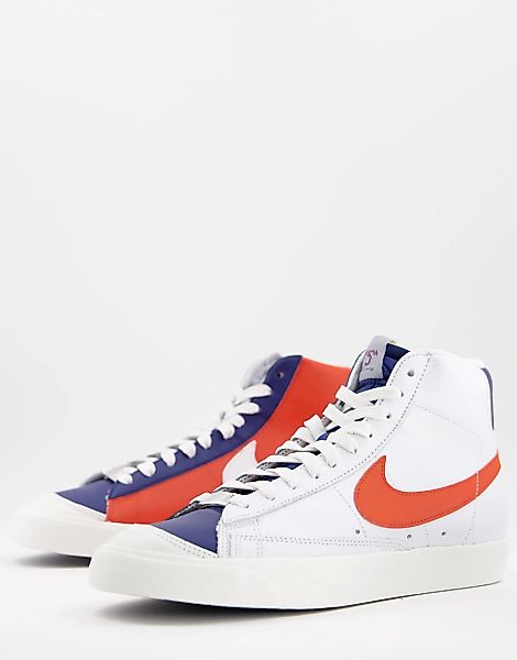Nike – Blazer Mid '77 EMB NBA – Sneaker in Weiß und Orange günstig online kaufen