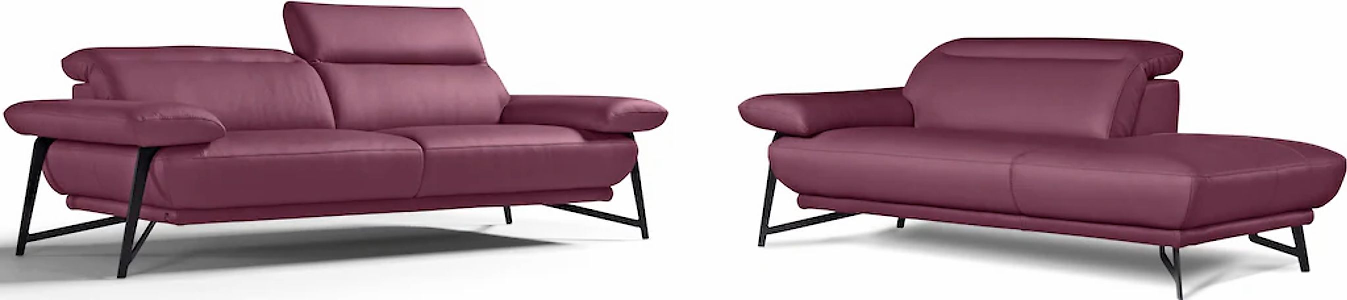 Egoitaliano Sofa "Anais, Design mit hohem Sitzkomfort, Fußfarbe schattengra günstig online kaufen