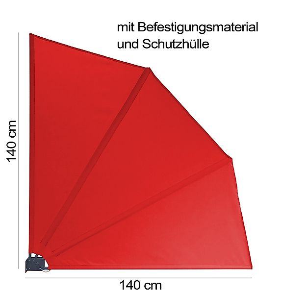 Grasekamp Balkonsichtschutz Balkonfächer 140x140cm günstig online kaufen