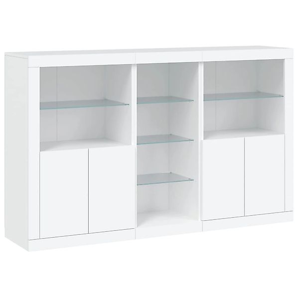 vidaXL Sideboard mit LED-Leuchten Weiß 162x37x100 cm 3209170 günstig online kaufen