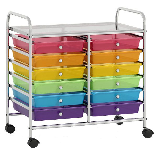 COSTWAY Rollcontainer, mit Schubladen Kunststoff, Rollwagen günstig online kaufen