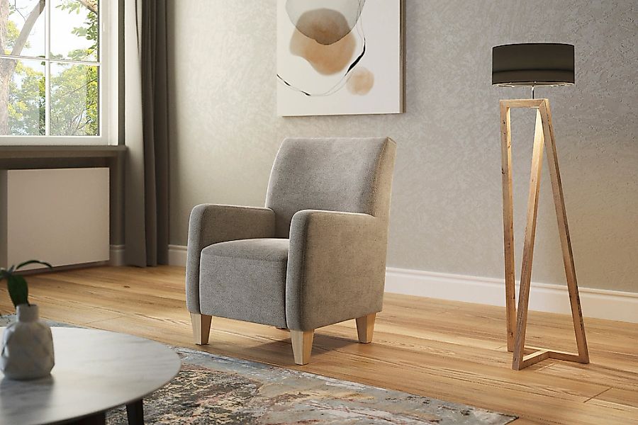 Home affaire Sessel "Viva", mit Federkern, mit Buchefüßen günstig online kaufen