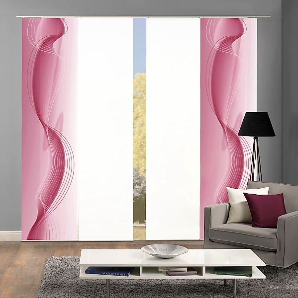 HOME WOHNIDEEN "FILIZ 4er SET" Paneelwagen 4 Stk. tlg. Schiebevorhang Digid günstig online kaufen