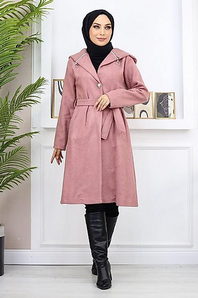 MODAMİHRAM Strickjacke Kapuzenwollmantel günstig online kaufen