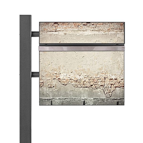 Banjado Standbriefkasten Anthrazit 45x120x16.5cm Groß Inkl. Montagematerial günstig online kaufen