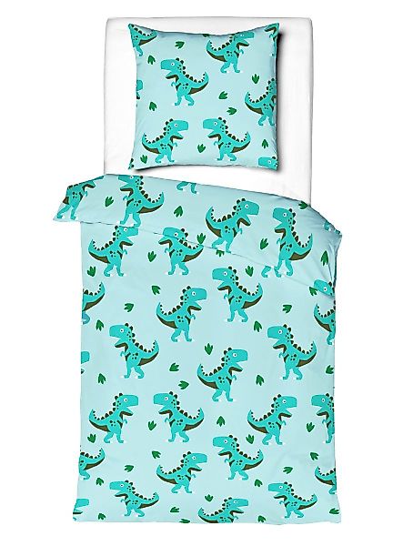 JACK Kinderbettwäsche 135x200cm Flanell Dino Dinosaurier günstig online kaufen