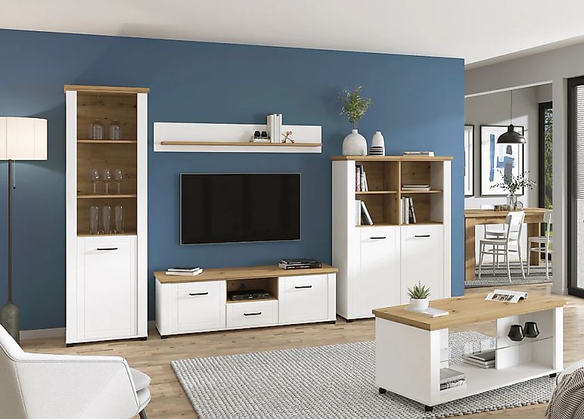 Home affaire Vitrine "Valencia", Breite 103,5 cm, mit 4 offenen Fächern günstig online kaufen