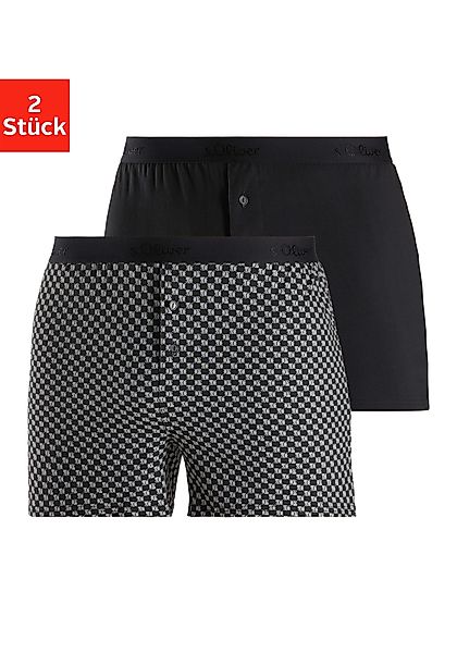 s.Oliver Weiter Boxer (Packung, 2-St) unifarben günstig online kaufen