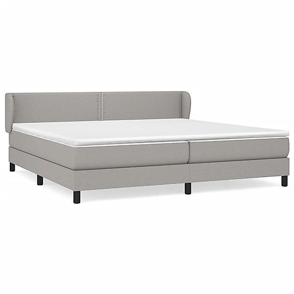 vidaXL Boxspringbett mit Matratze Hellgrau 200x200 cm Stoff1371825 günstig online kaufen