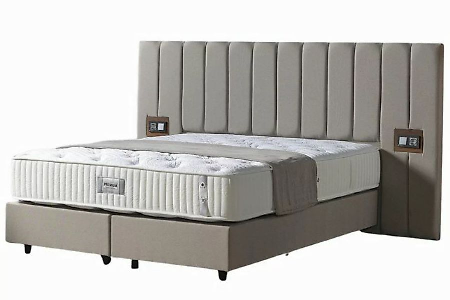 Villa Möbel Boxspringbett Premium (Bett Set, Bett Set aus Bettkasten, Kopft günstig online kaufen