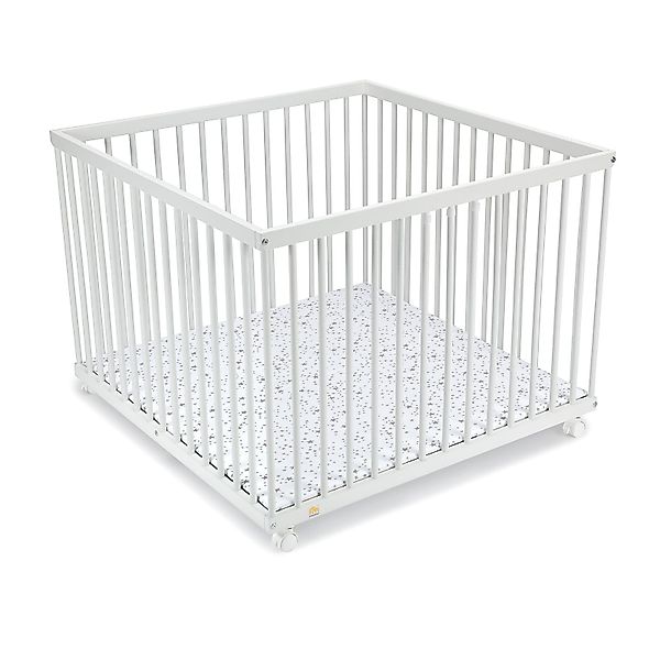 FabiMax Laufgitter 100x100 cm, weiß lackiert, aus massivem Buchenholz, stuf günstig online kaufen