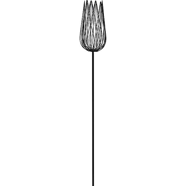 Gartenstecker Tulpe 130 cm Schwarz günstig online kaufen