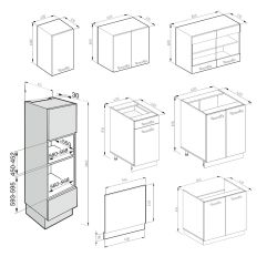 Vicco Küchenzeile R-Line, Beton/Weiß, 300 cm günstig online kaufen