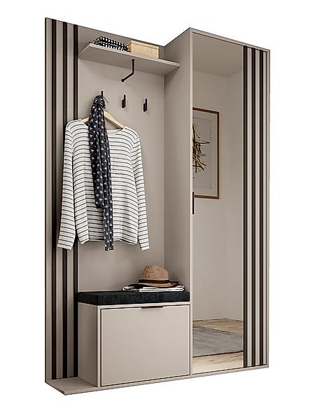 Compleo Garderoben-Set mit Spiegel, Flur Set, (Kleiderbügel, Schuhregal, Sc günstig online kaufen