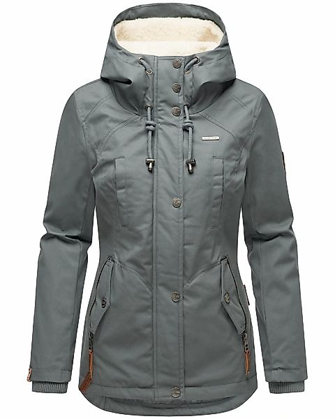 Marikoo Winterjacke "lightnavy" mit Kapuze sportliche Damen Outdoor Baumwol günstig online kaufen