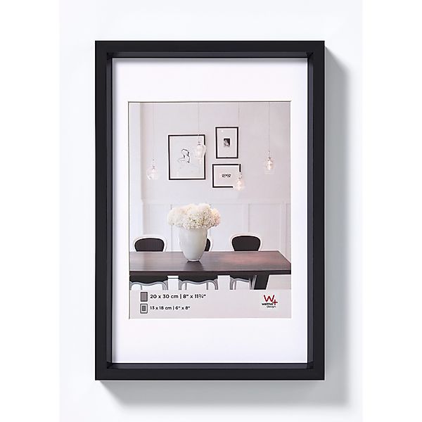 walther design Steel Style Kunststoff Bilderrahmen  15x20 cm Schwarz günstig online kaufen