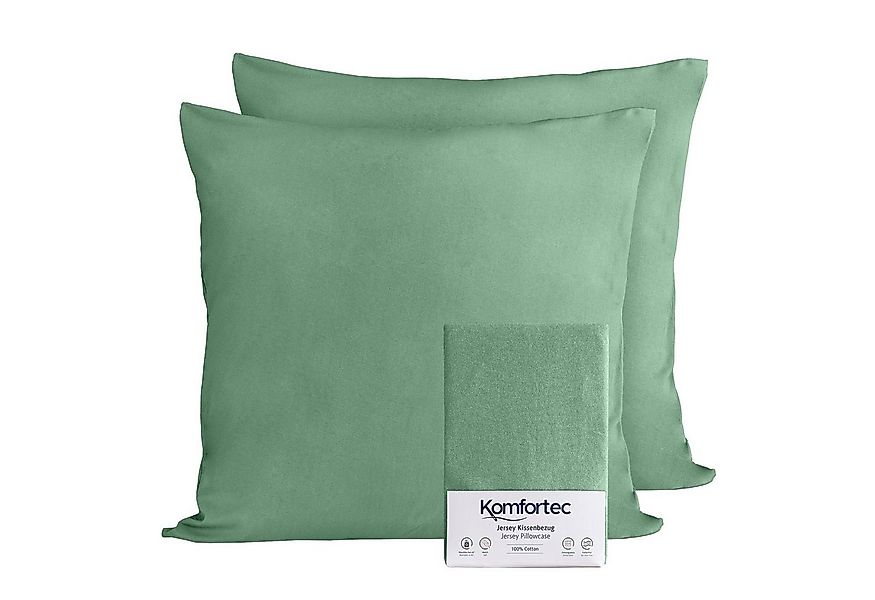 Komfortec Kissenbezug 100% Baumwolle, 150 g/m², (2 Stück), 40 x 40 cm, Kiss günstig online kaufen