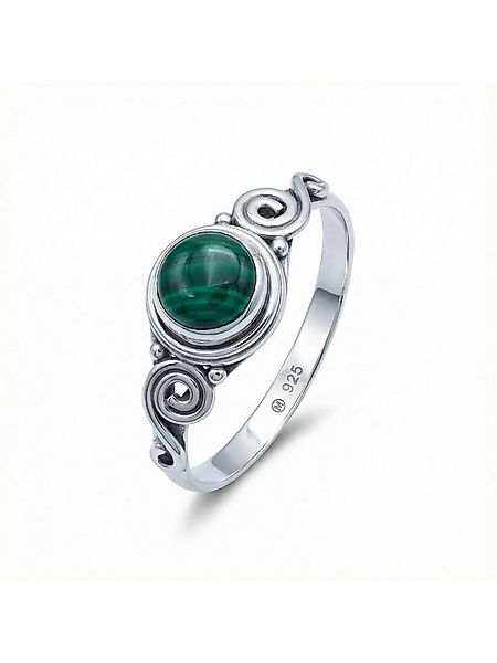 mantraroma Silberring KINURI aus 925 Silber mit Malachit (Ring mit Schmuckb günstig online kaufen