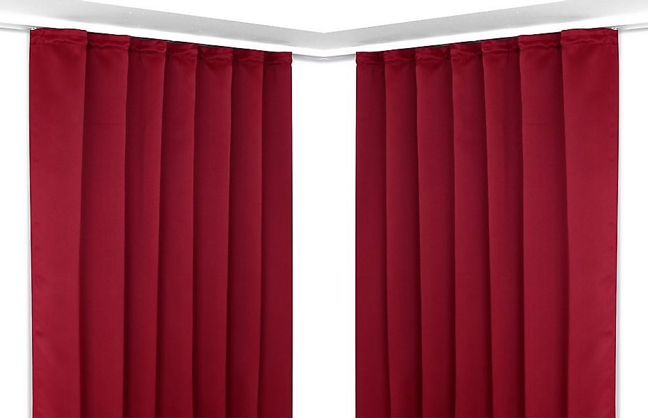 Beautex Verdunkelungsvorhang 2er Set Verdunkelungsgardine mit U-Band, Black günstig online kaufen