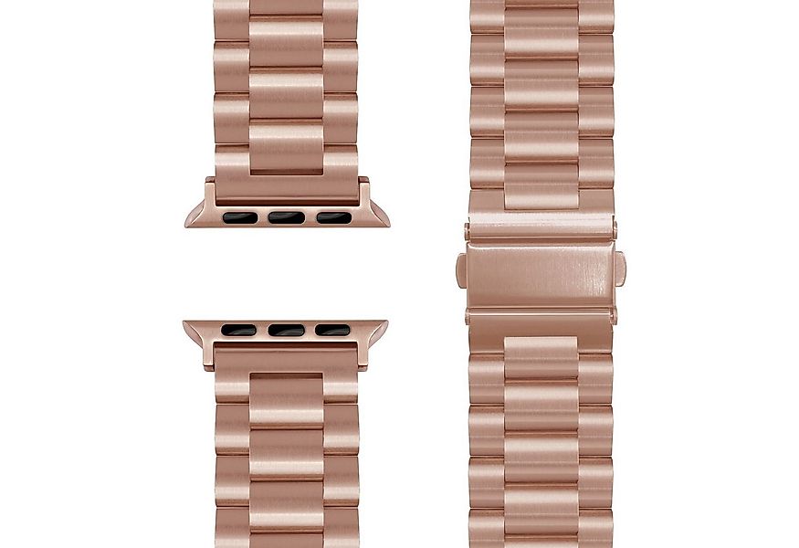 Nalia Smartwatch-Armband Apple Watch 49mm/46/45/44/42(Serie 1-3), Edelstahl günstig online kaufen