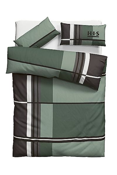 H.I.S Bettwäsche Cassia, Linon, 2 teilig, in sportlichem Karo Design,Bettwä günstig online kaufen