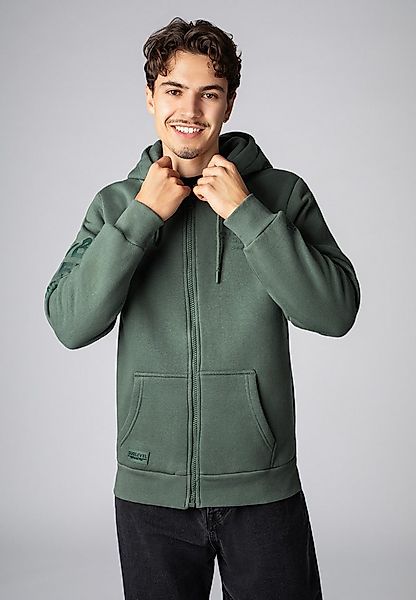 SUBLEVEL Kapuzensweatjacke Herren Zipperjacke mit Kapuzen Print Sweatshirtj günstig online kaufen