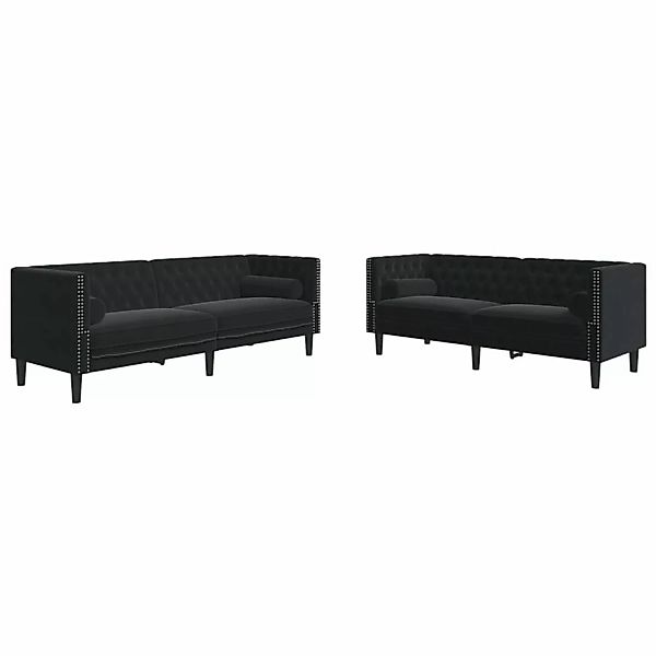 vidaXL Sofa 2-tlg. Chesterfield-Sofa-Set mit Nackenrollen günstig online kaufen