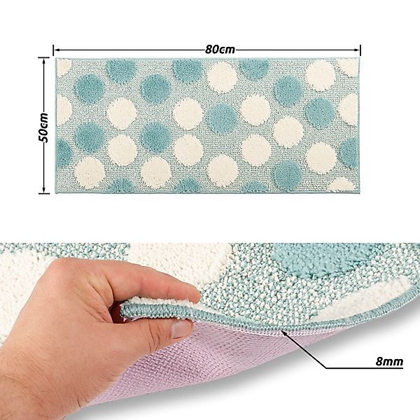 ANRO Badematte Bodenmatte LEA Badteppich, Höhe günstig online kaufen