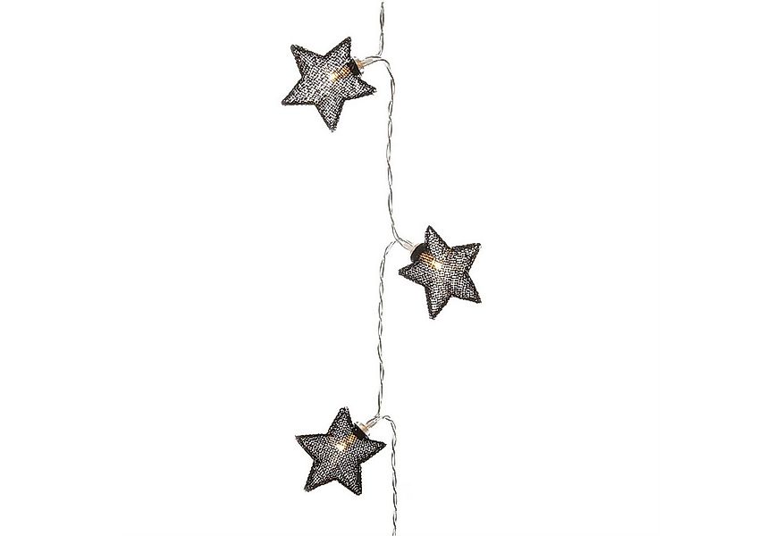 MARELIDA LED-Lichterkette 10 schwarze Sterne beleuchtet Dekolichterkette We günstig online kaufen
