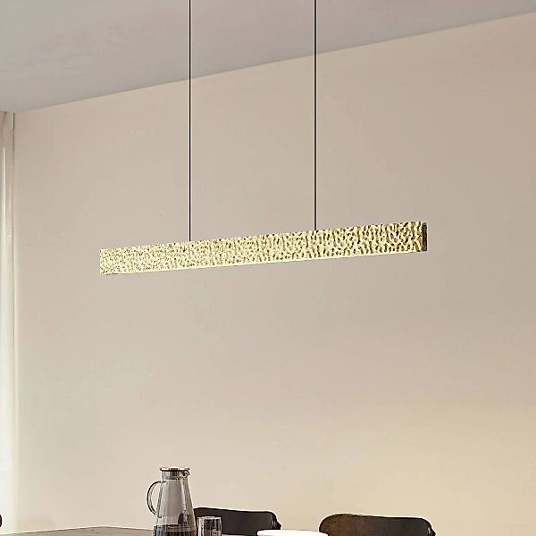Lucande LED-Hängeleuchte Nivara, 117 cm, gold, Metall günstig online kaufen