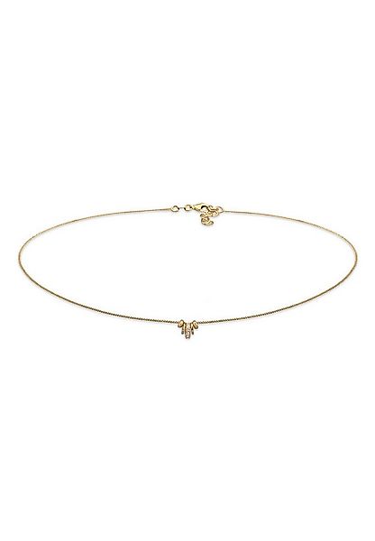 Elli Kette mit Anhänger Weiß 925 Sterling Silber, mit Kristallen von Swarov günstig online kaufen