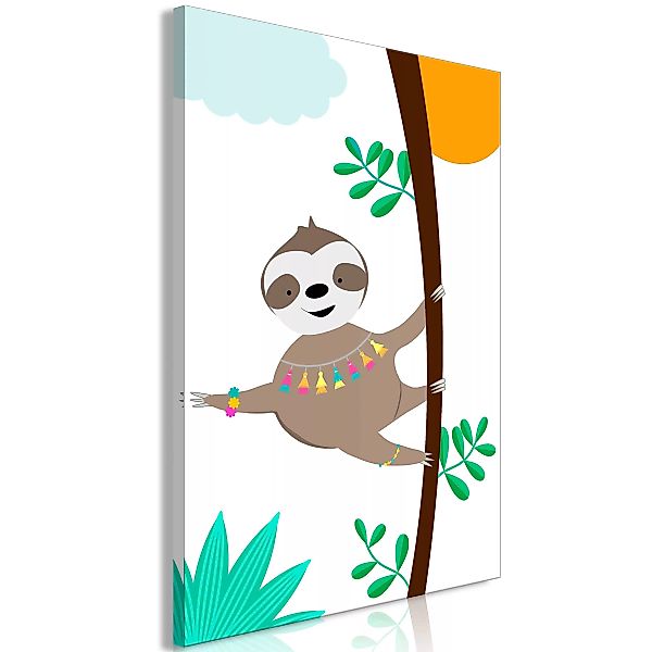 Wandbild - Happy Sloth (1 Part) Vertical günstig online kaufen