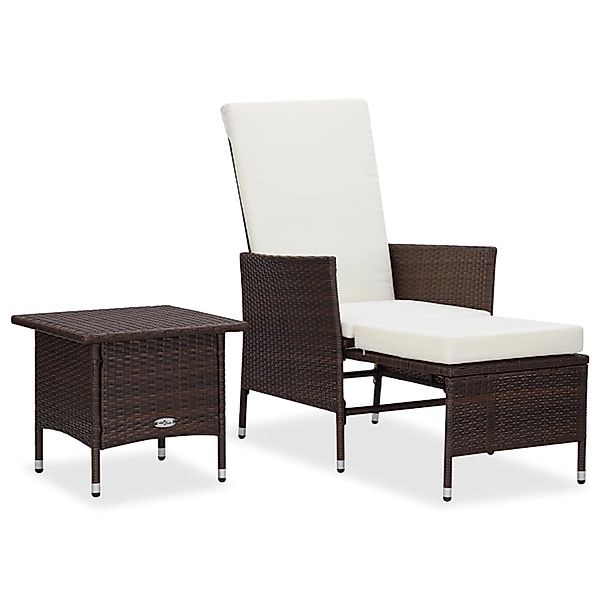 vidaXL Gartenlounge-Set 2-tlg. Garten-Lounge-Set mit Kissen günstig online kaufen
