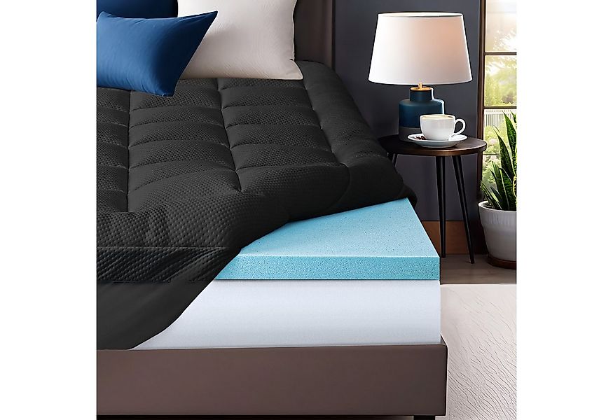 Elemuse, Topper Gel Schaum H3/H4 Topper mit Waschbar Bambusfaser Bezug, 7cm günstig online kaufen