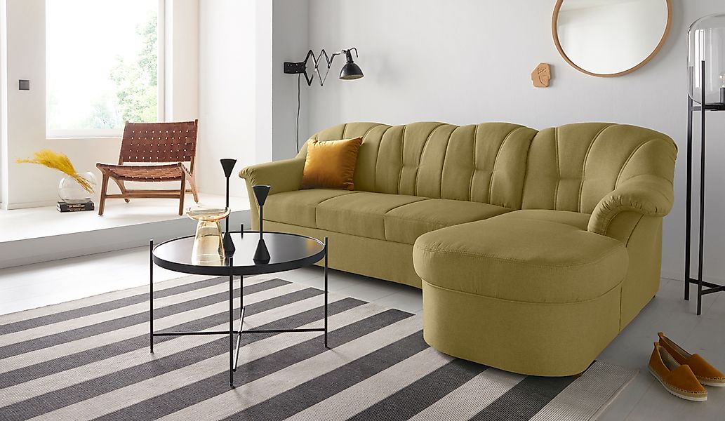 DOMO collection Ecksofa Papenburg, zeitlose Rückensteppung, günstig online kaufen